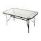 Flash Furniture Tory 35in. x 59in. Rect Patio Table w/Tempered Glass Top w/Umbrella Hole and Steel Tube Frame, Blk TLH-SC-094L-BLK-GG - alternate 3